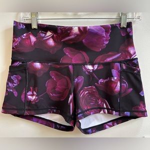 Popflex Athletic shorts Dark Bloom size 8 with pockets